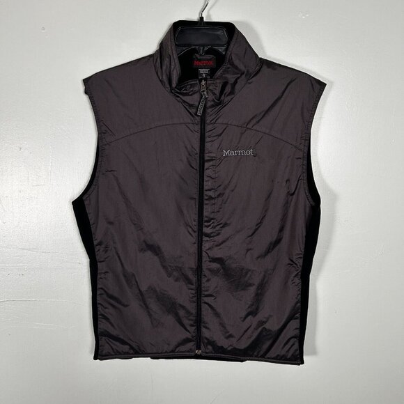 Marmot Jacket Womens Large Black Outdoor Hiking SoftShell Full Zip Vest - Picture 1 of 7